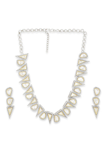 Geometric Cutwork Necklace Set 
