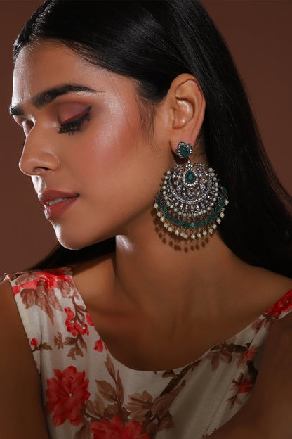 Flower Carved Dangler Earrings 