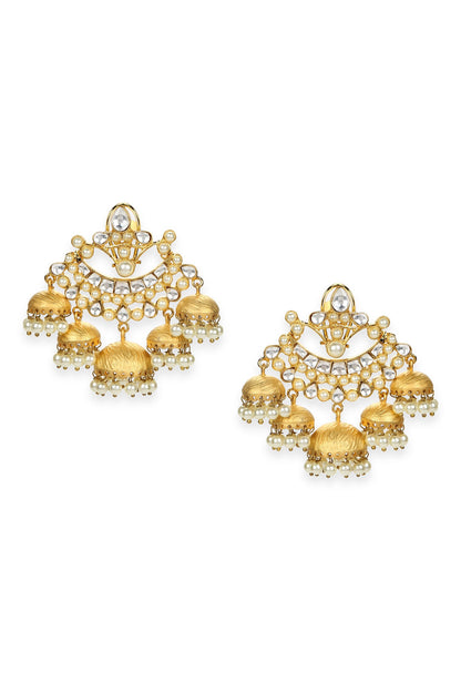 Floral Kundan Studded Earrings 