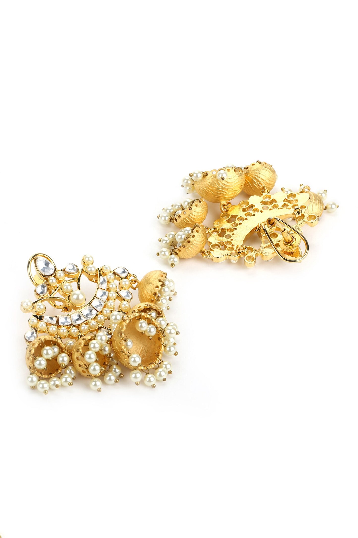 Floral Kundan Studded Earrings 