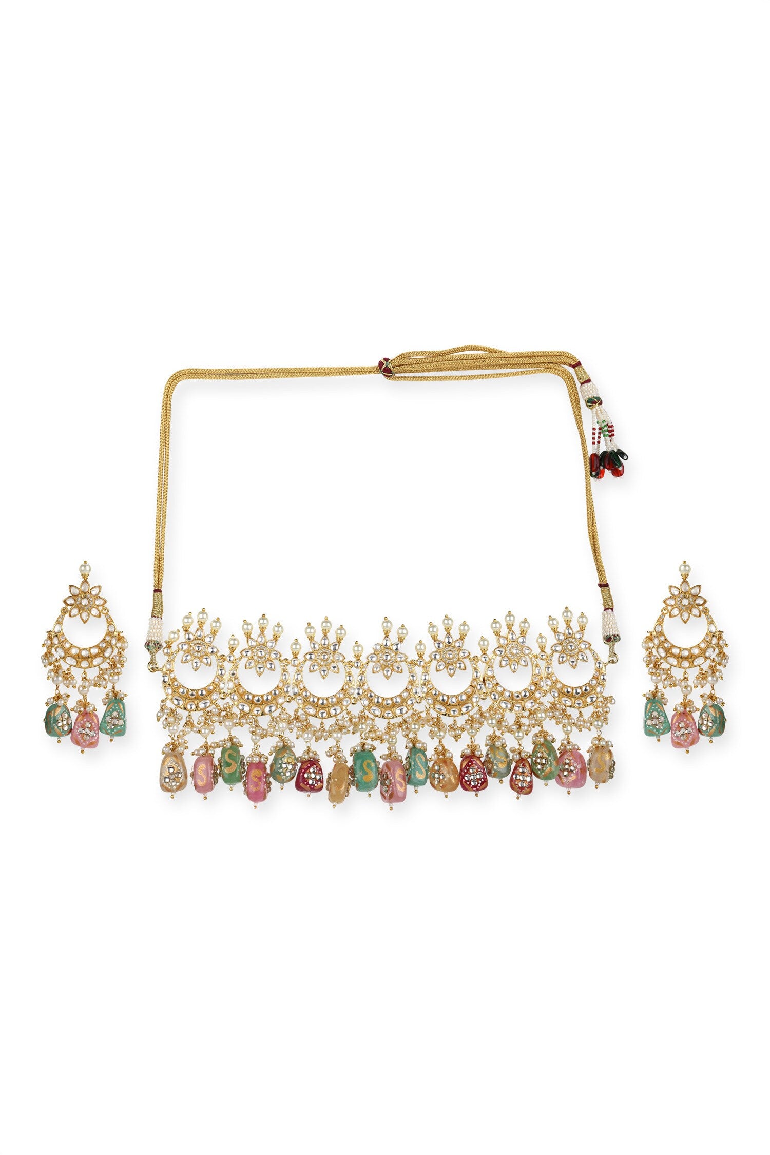 Kundan Studded Half-Moon Choker Set 