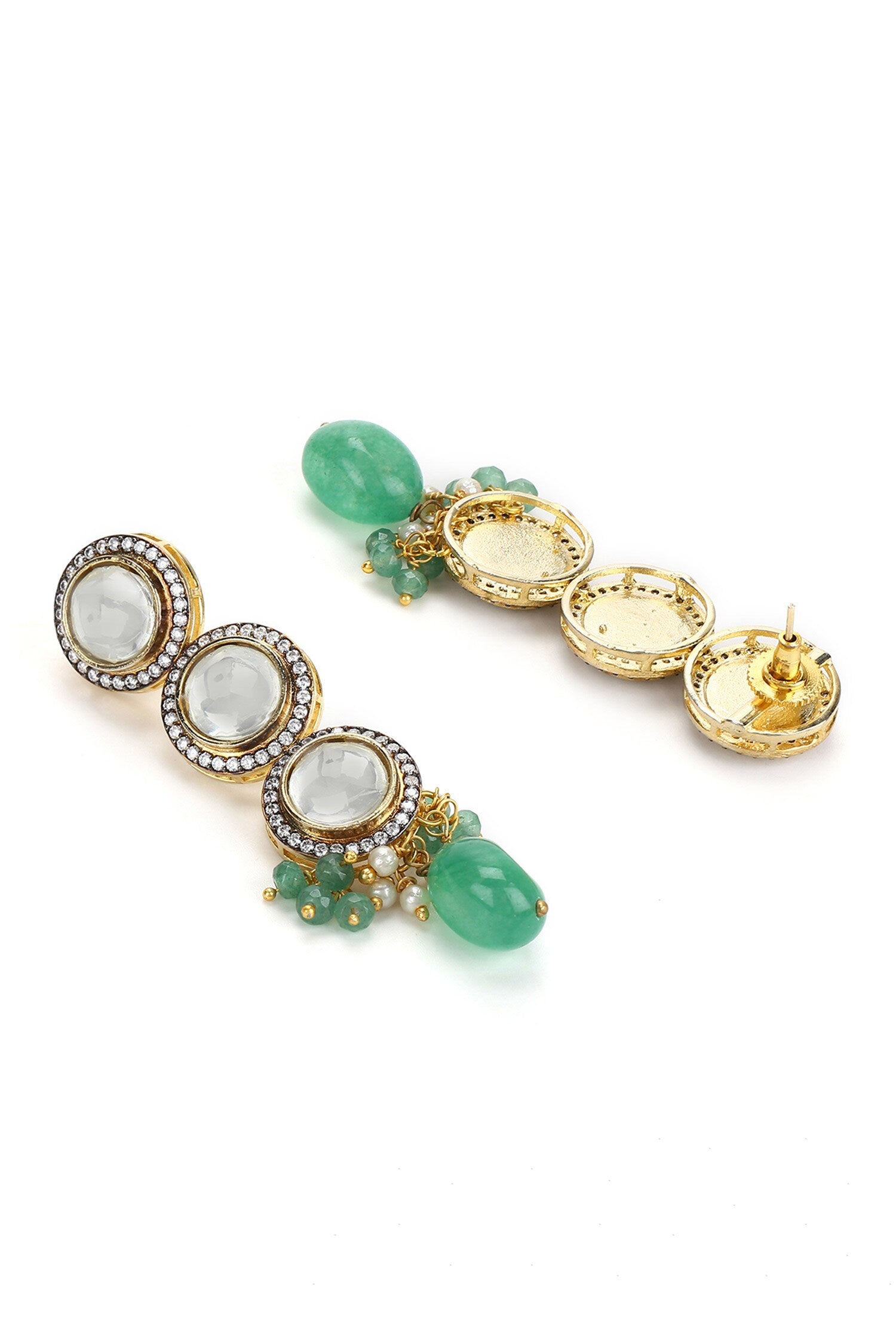 Clear Kundan Studded Choker Set 