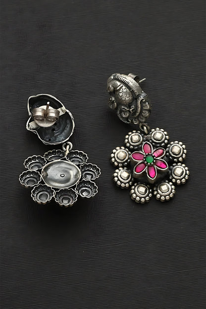 Peacock Kundan Studded Earrings 