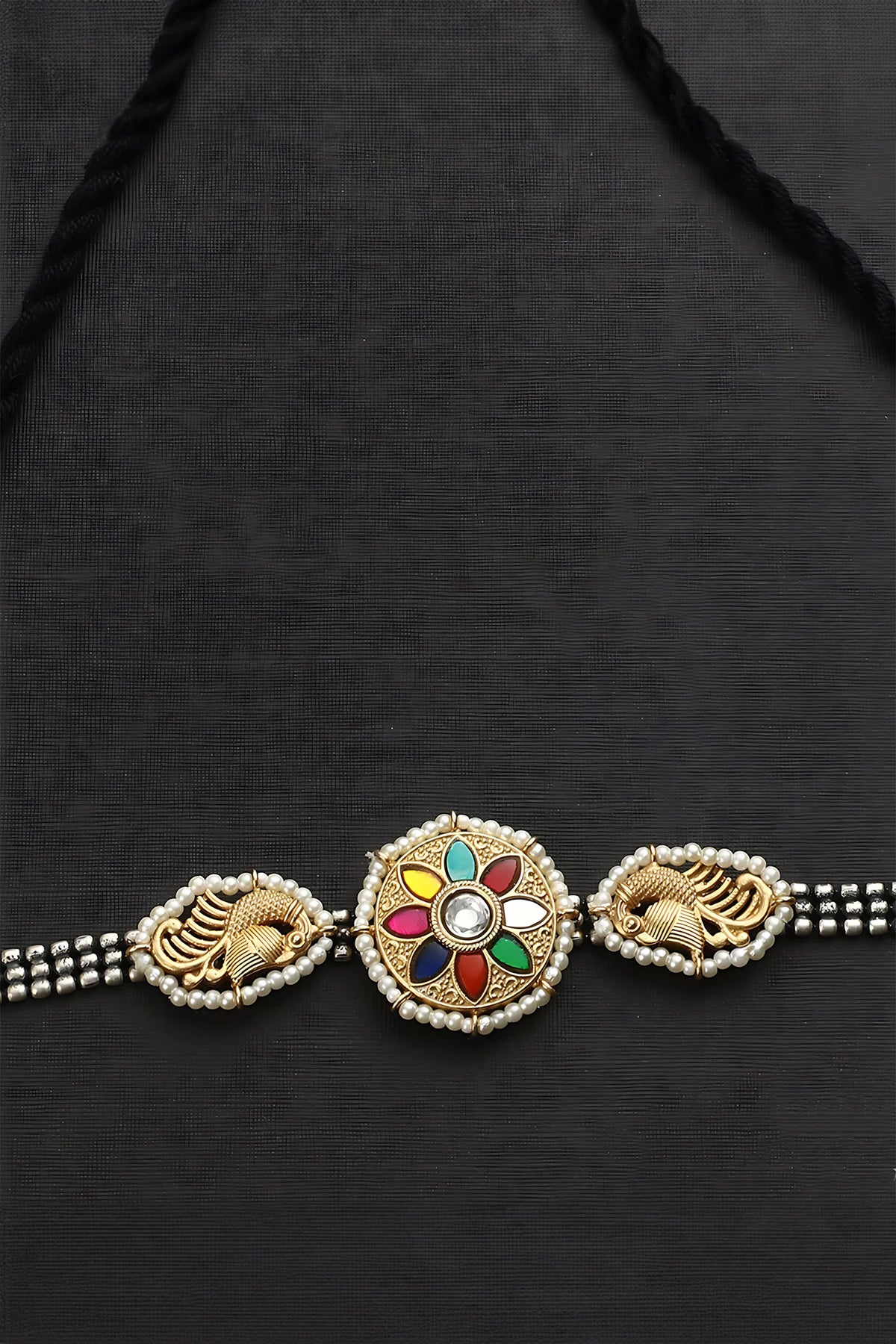 Navratna Floral Motif Choker 