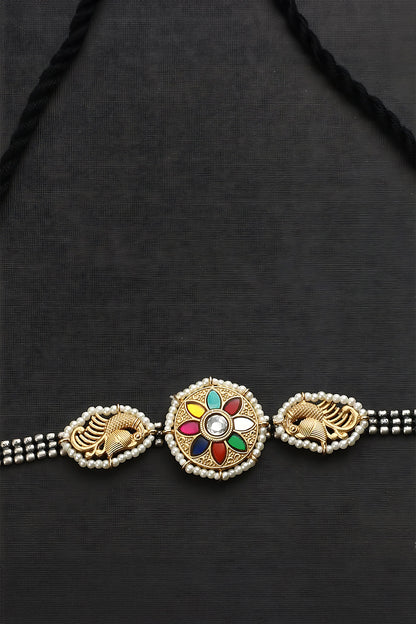 Navratna Floral Motif Choker 