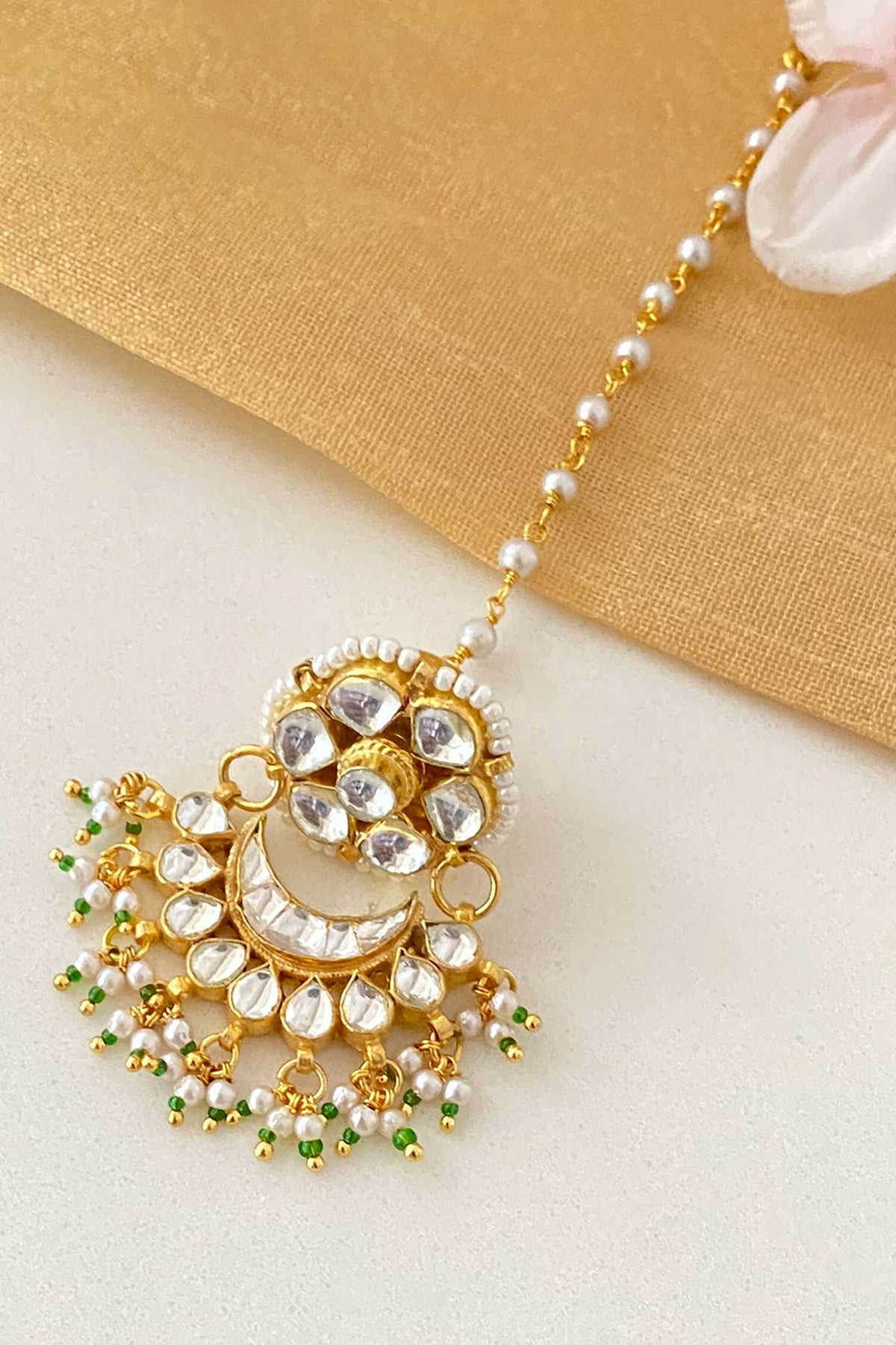Pearl Embellished Maangtikka 