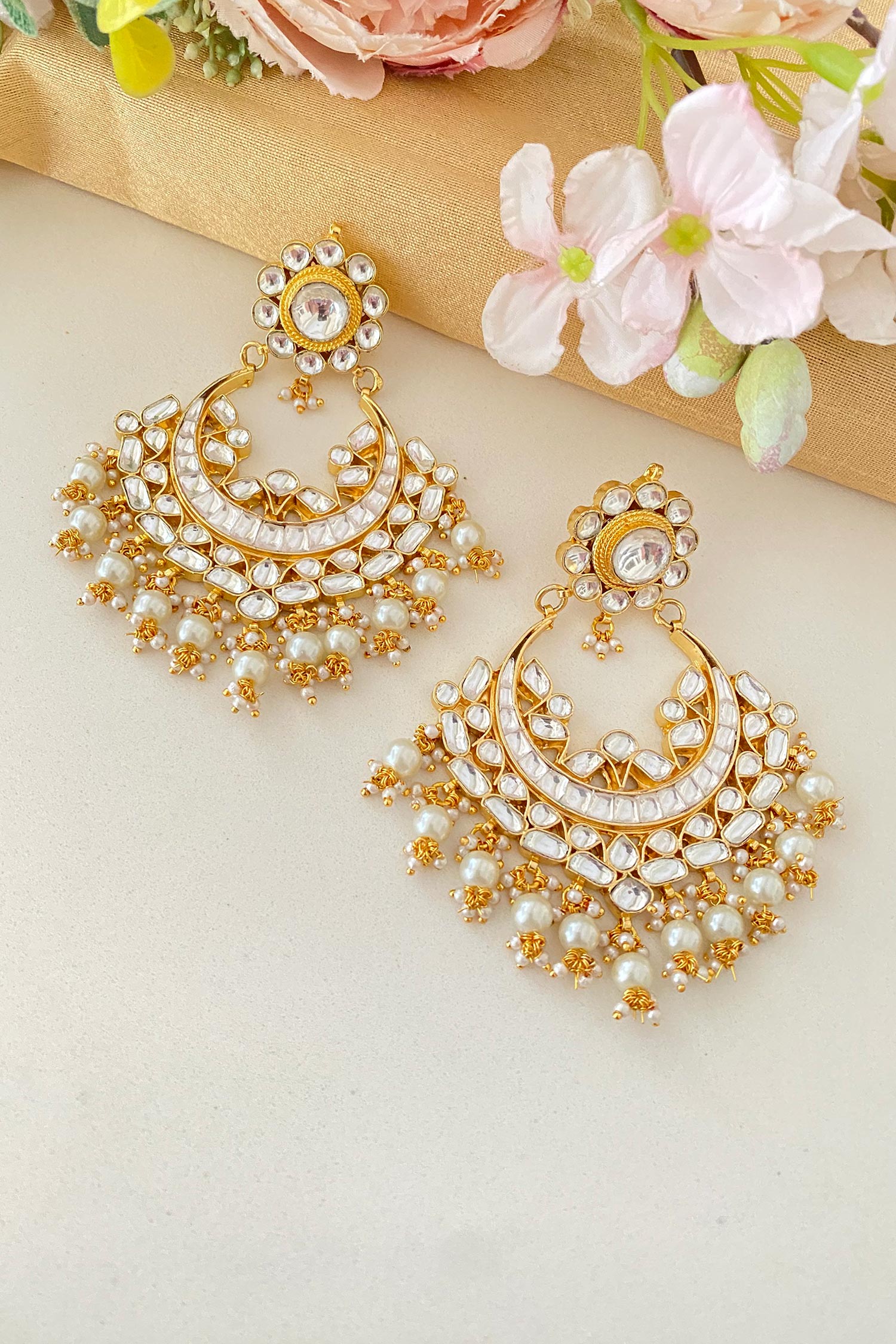Kundan Studded Chandbalis 