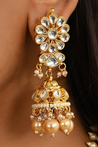 Kundan Embellished Necklace Set 