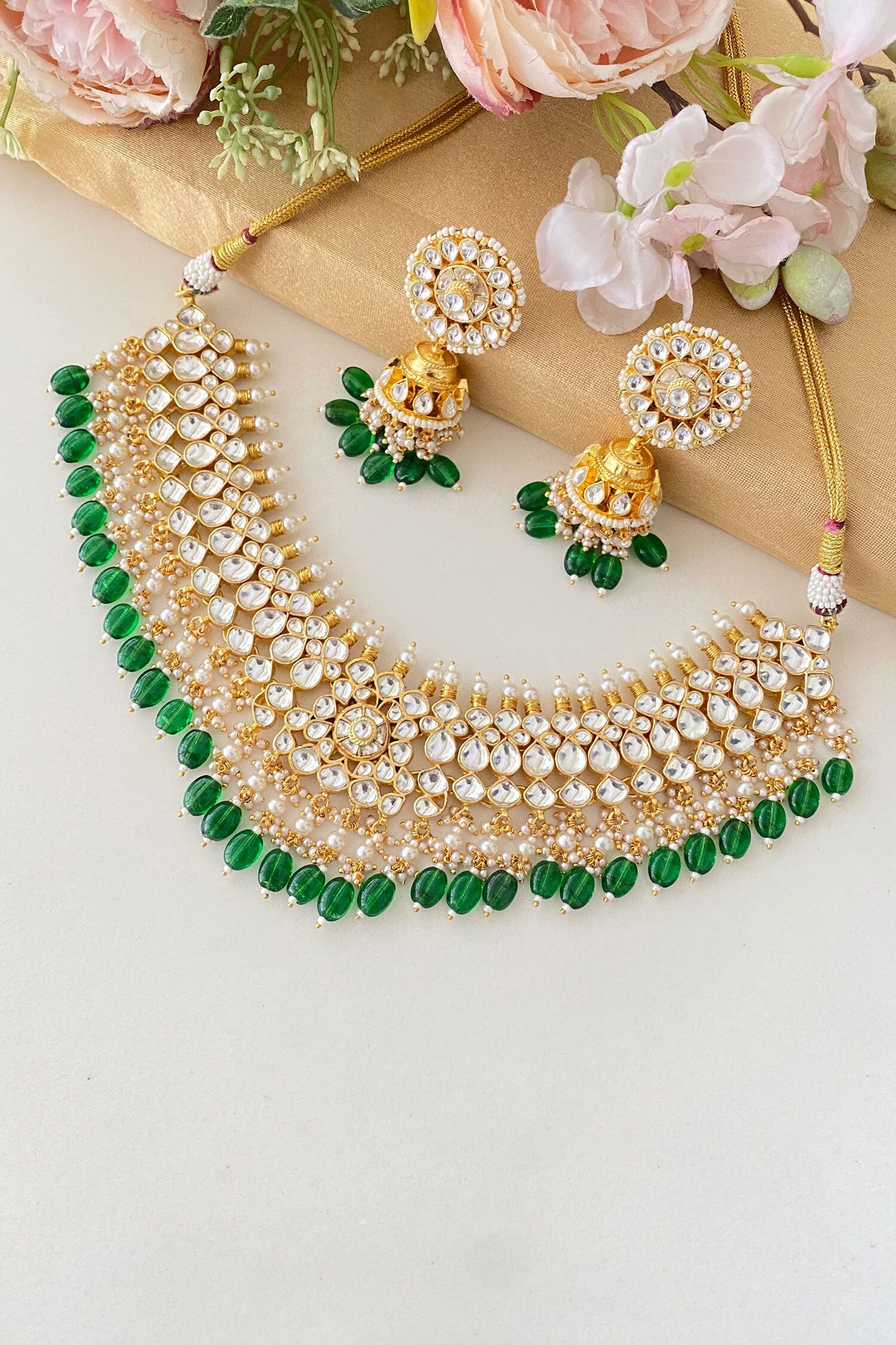 Kundan Studded Necklace Set 