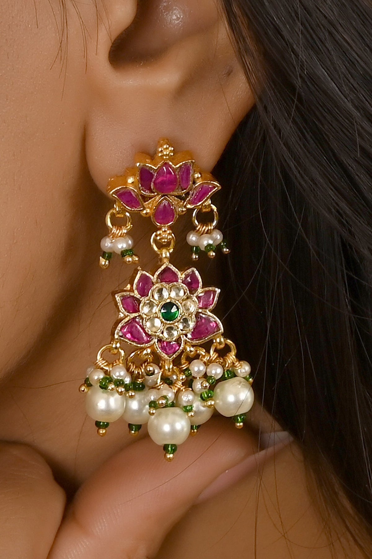 Floral Carved Necklace Set 
