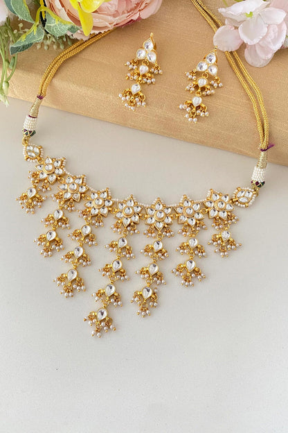 Kundan Embellished Layered Necklace Set 