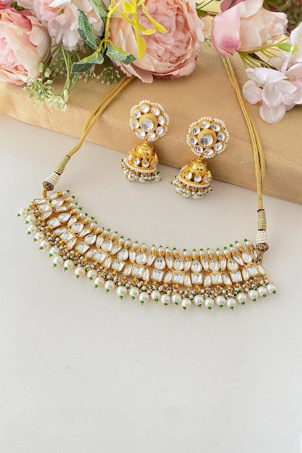 Bead Embellished Choker Set 