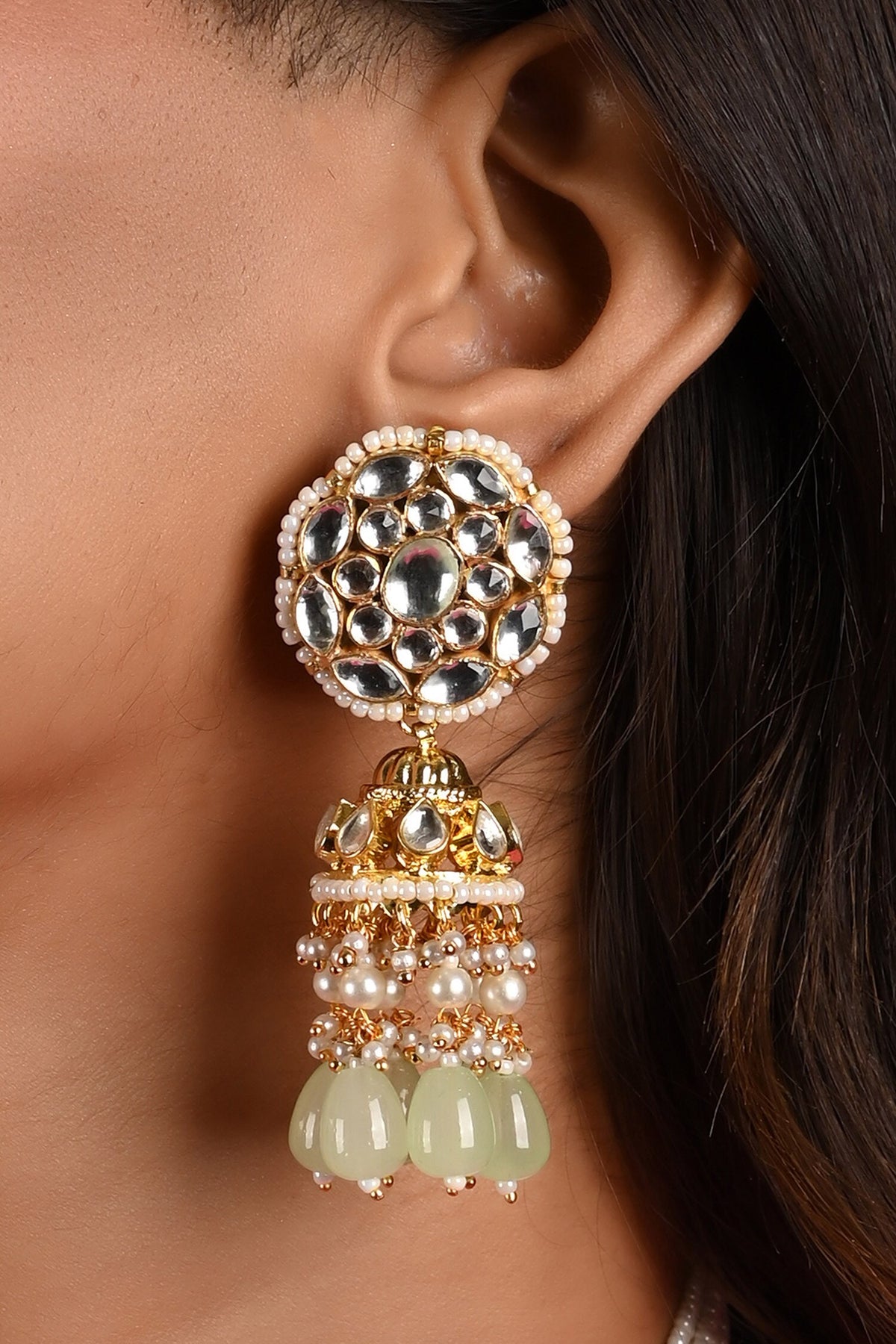 Kundan Embellished Pendant Choker Set 