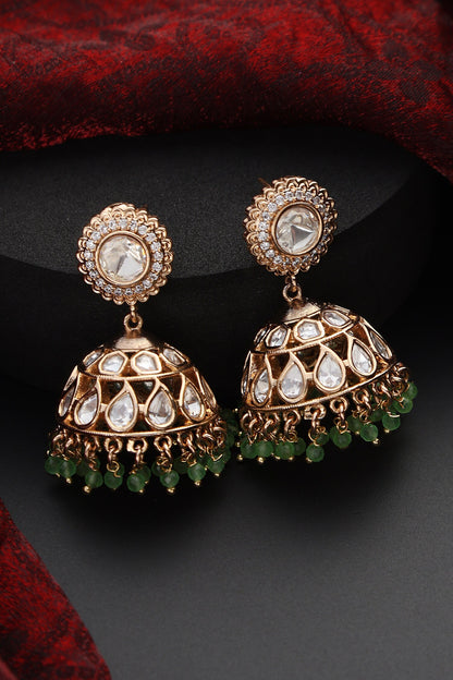 Polki Studded Jhumkas 