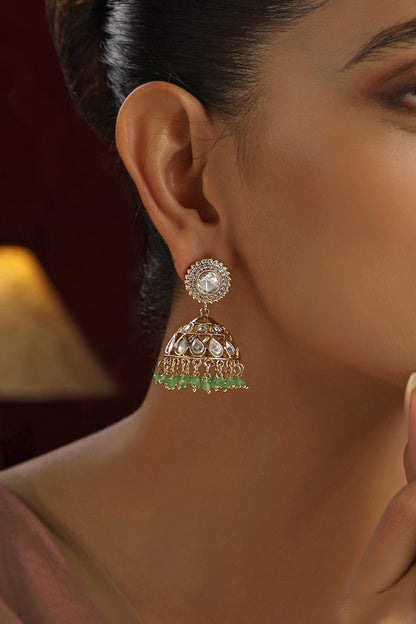 Polki Studded Jhumkas 