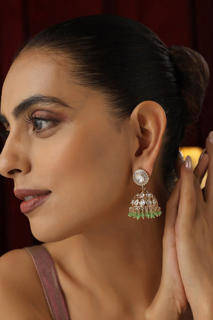 Polki Studded Jhumkas 