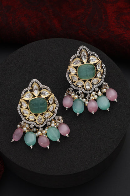Polki Studded Blossom Earrings 