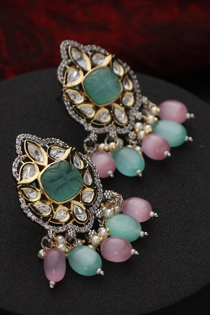 Polki Studded Blossom Earrings 