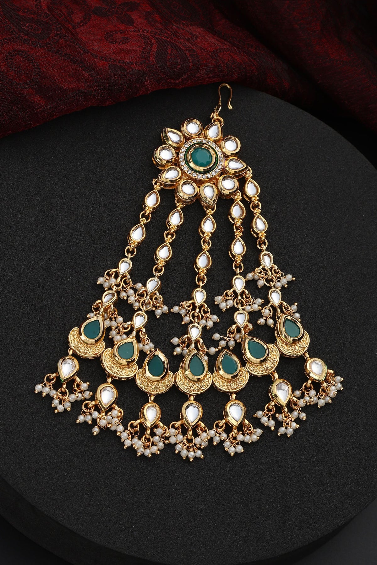 Kundan Studded Floral Passa 