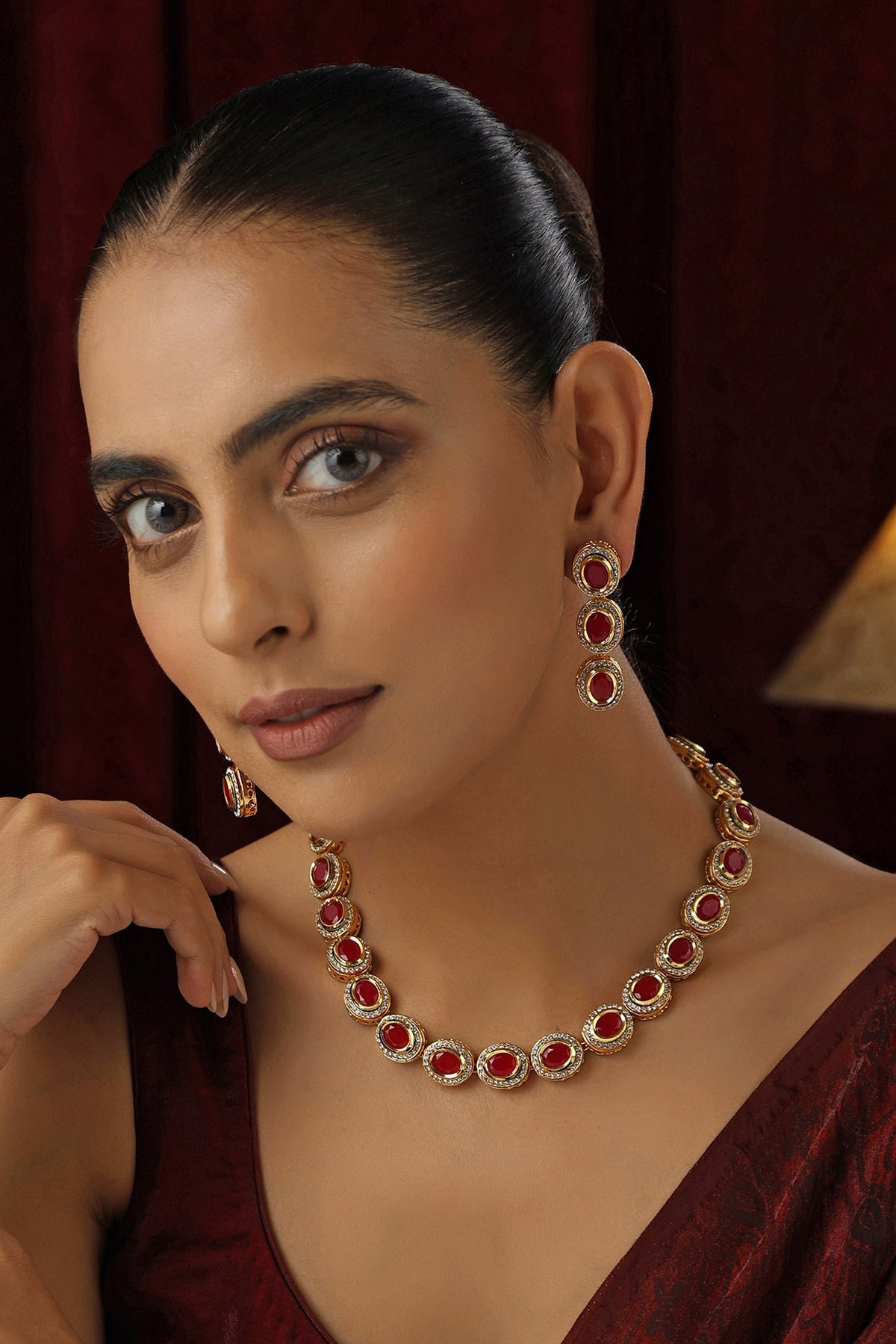 Stone Studded Kundan Choker Set 
