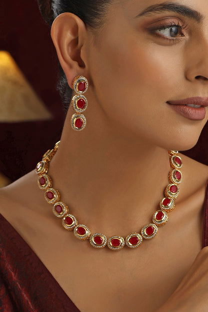 Stone Studded Kundan Choker Set 