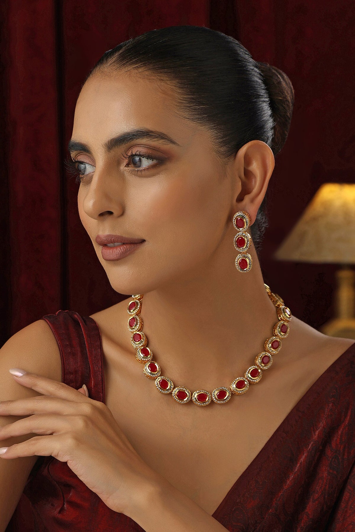 Stone Studded Kundan Choker Set 