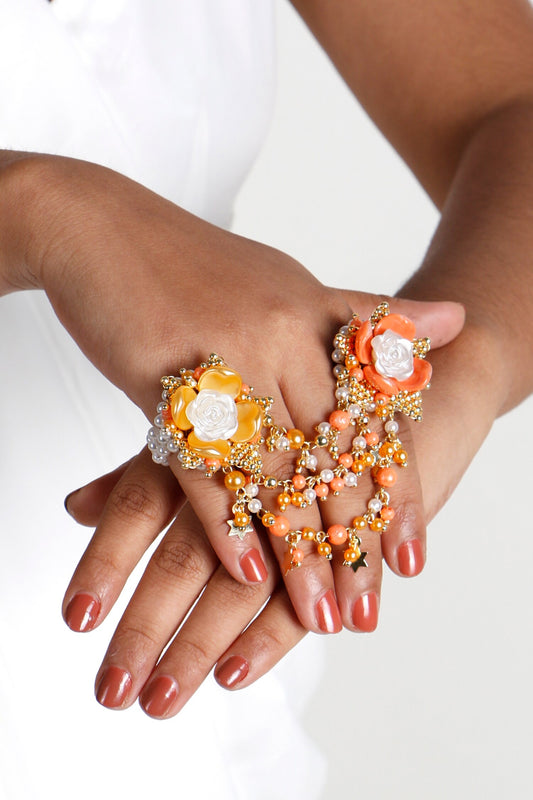 Samyuta Hand Embroidered Dual Ring 