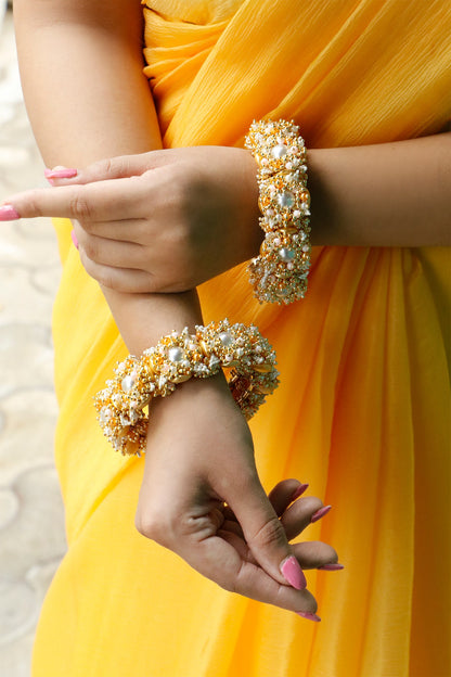 Chitra Pearl Embellished Bangle - Single Pc 