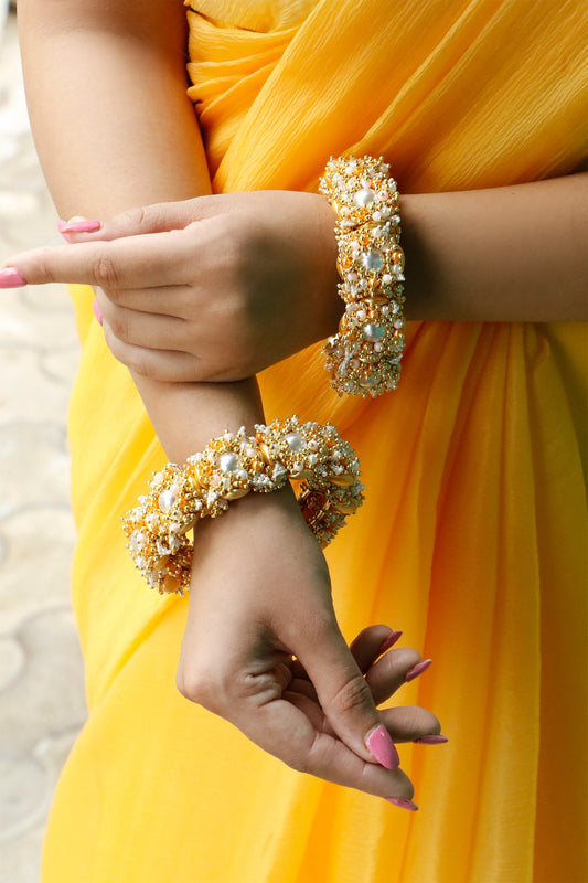 Chitra Pearl Embellished Bangle - Single Pc 