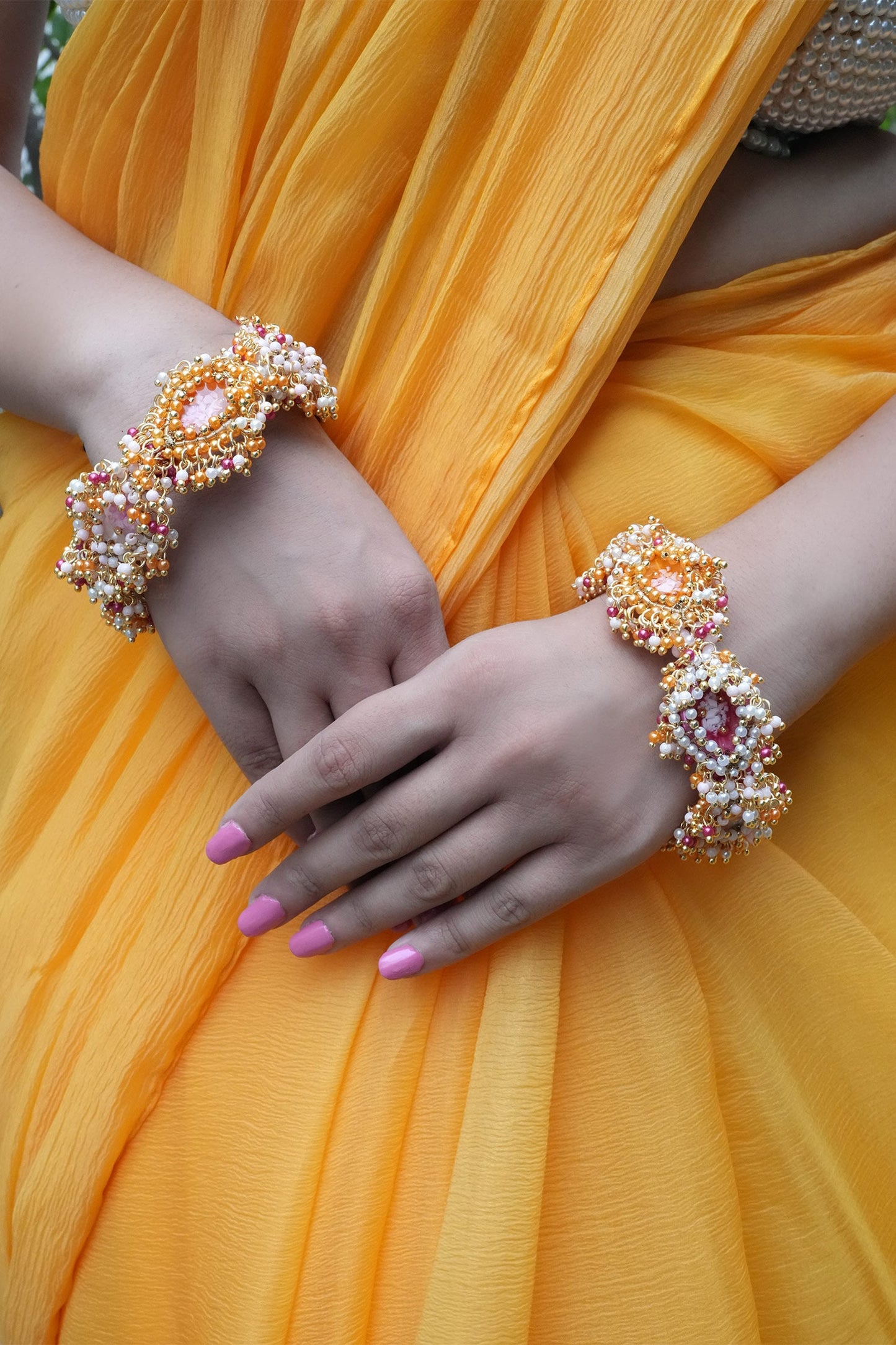 Induleka Pearl Embellished Bangle 