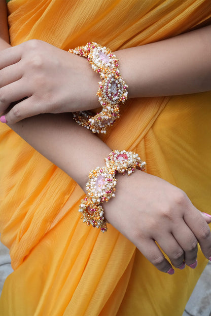 Induleka Pearl Embellished Bangle 