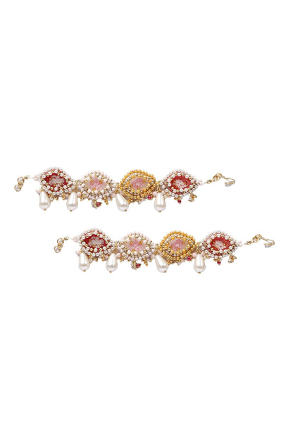 Induleka Pearl Embellished Ear Chain 