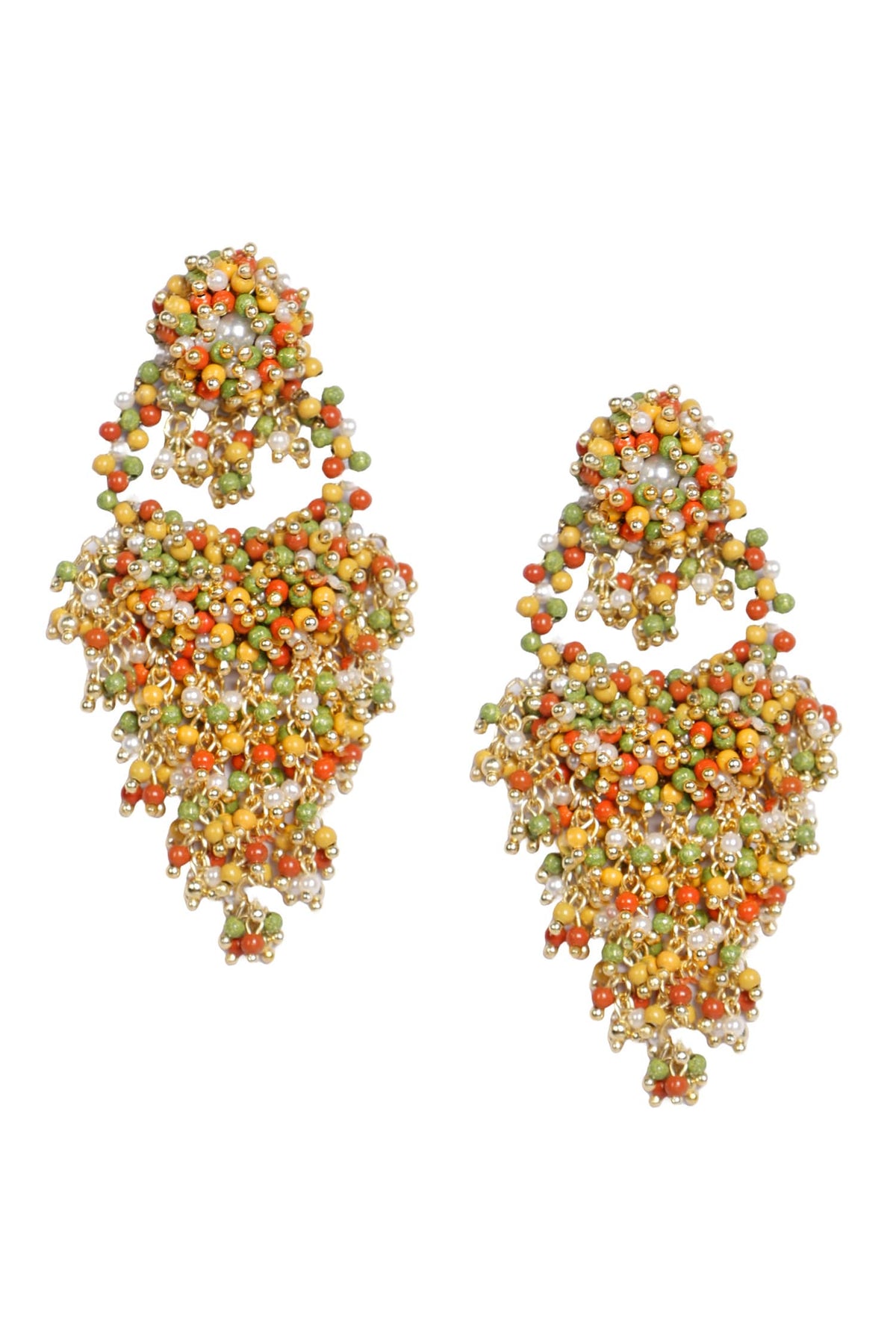 Kamli Pearl Bead Embellished Earrings 