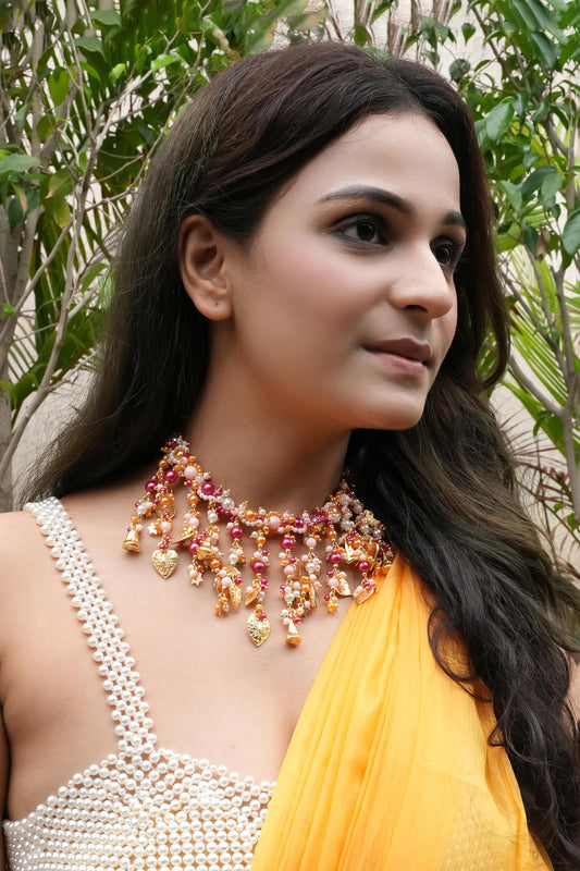 Mohini Pearl Bead Embellished Choker 