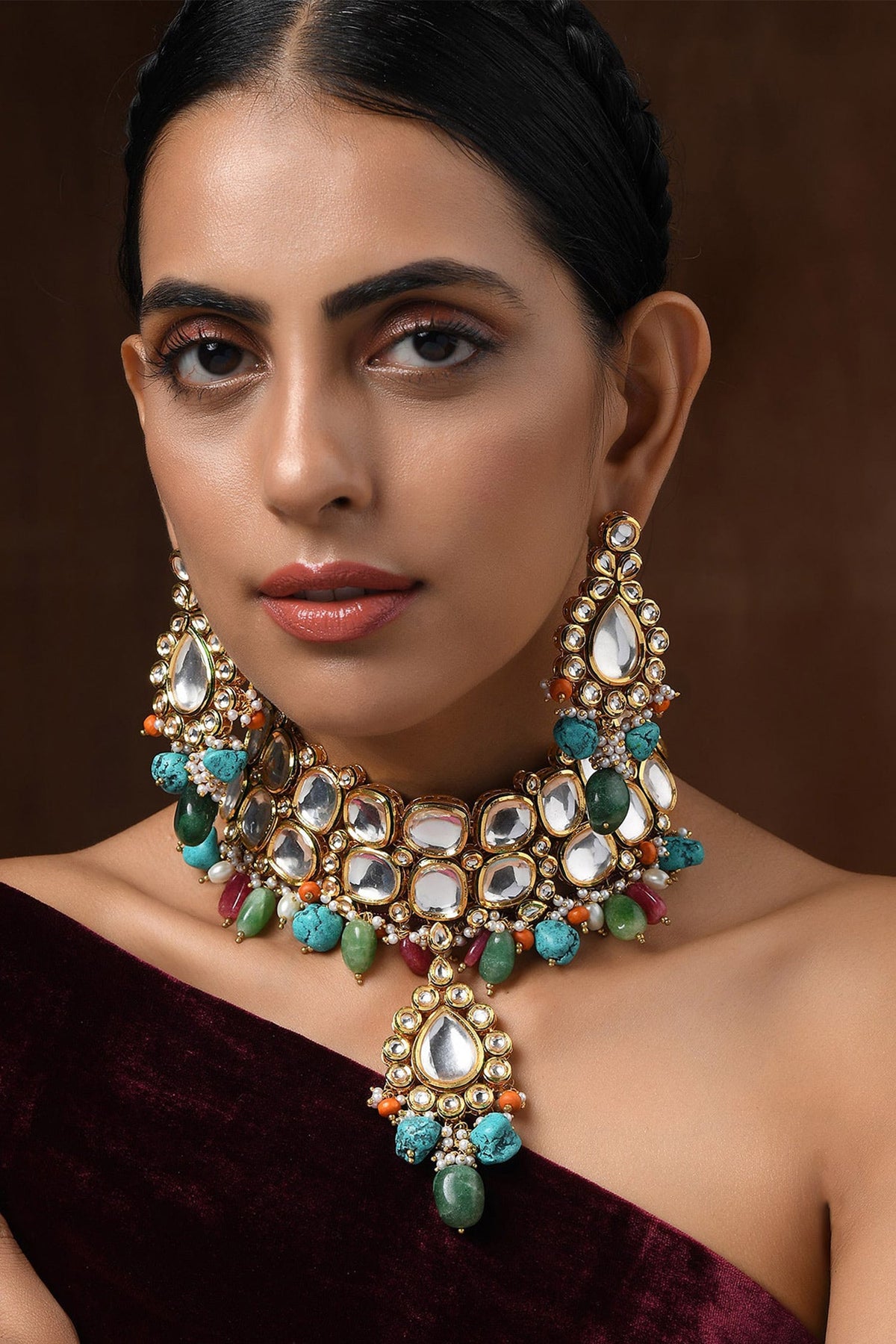 Aradhna Polki Necklace Set 