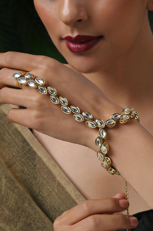 Kundan Encrusted Hathphool 