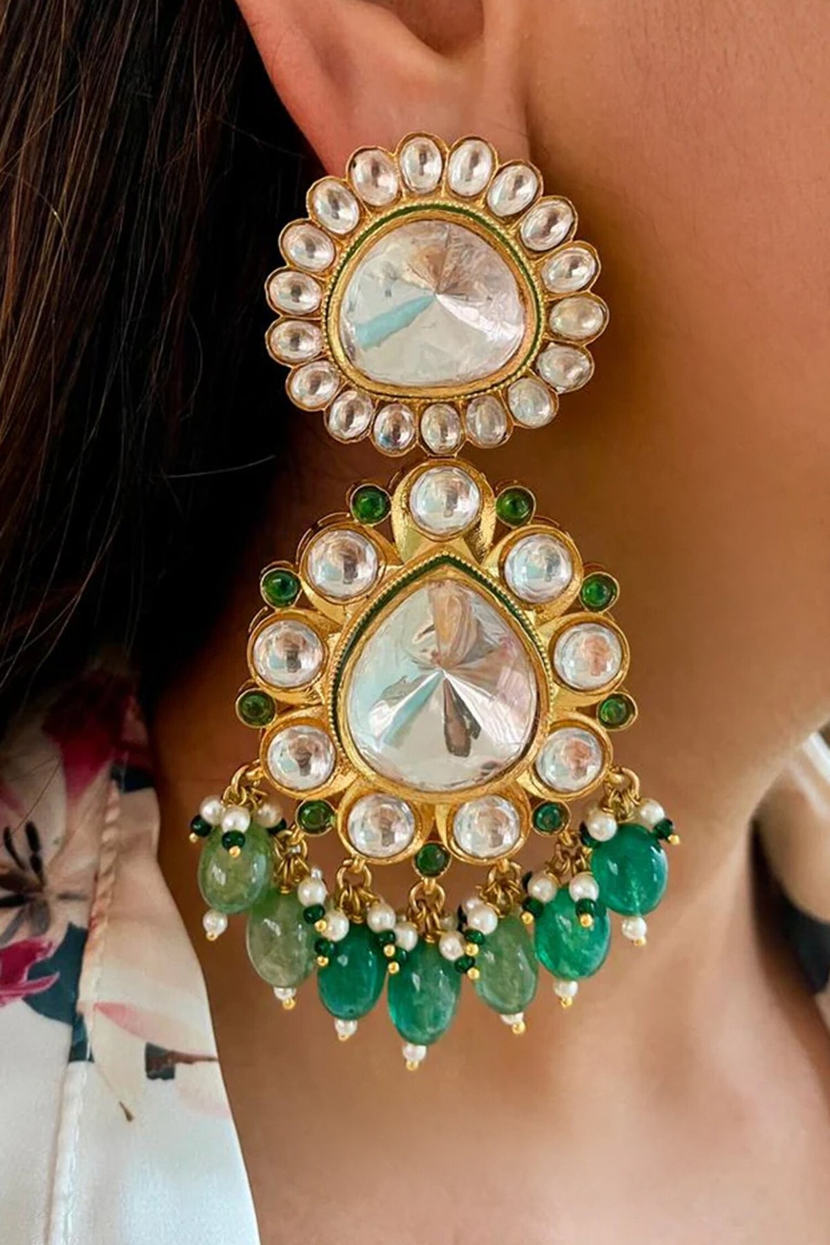 Maharani Polki Kundan Tumblr Necklace Set 