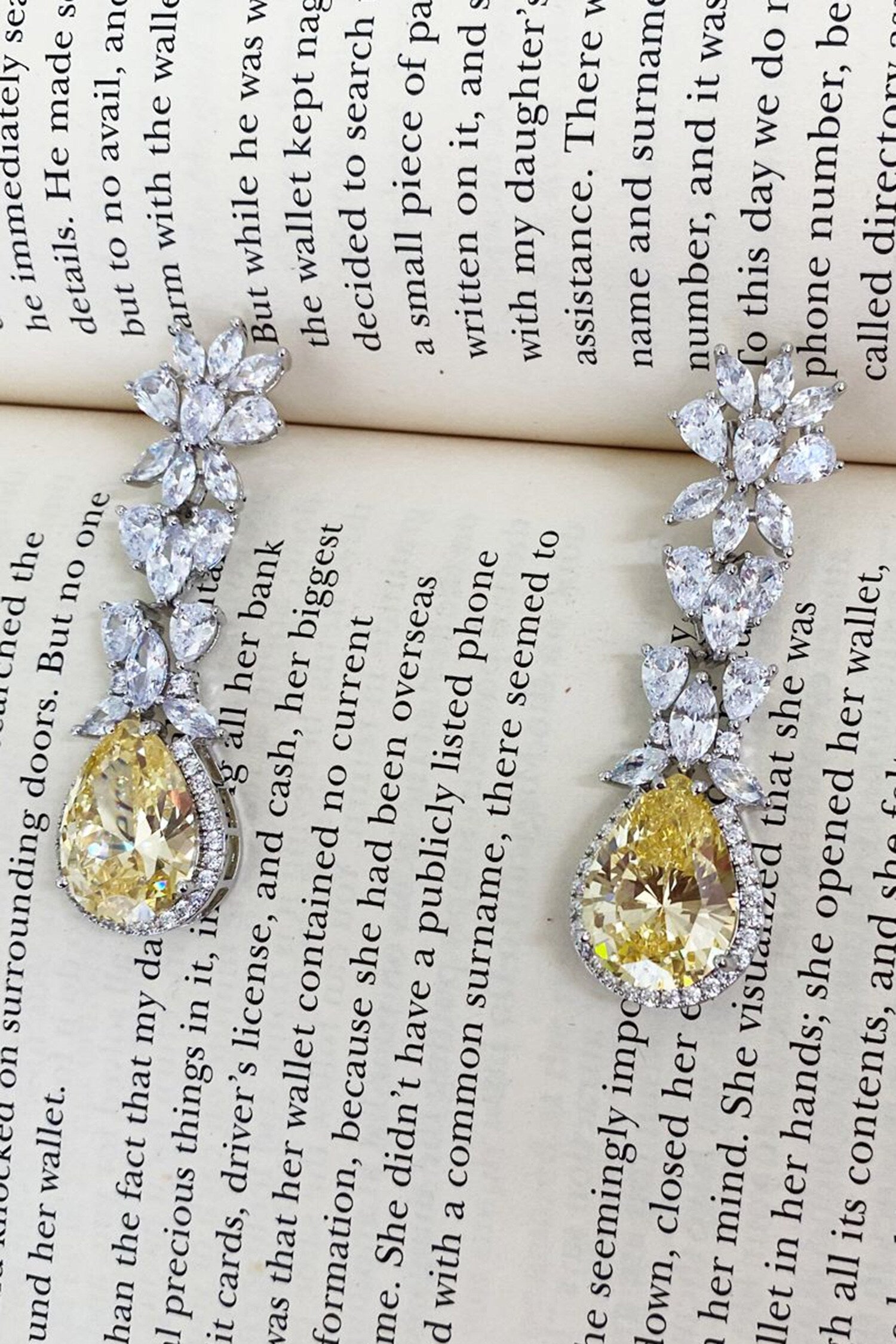 Citrine Elliptic Dimonte Necklace Set 