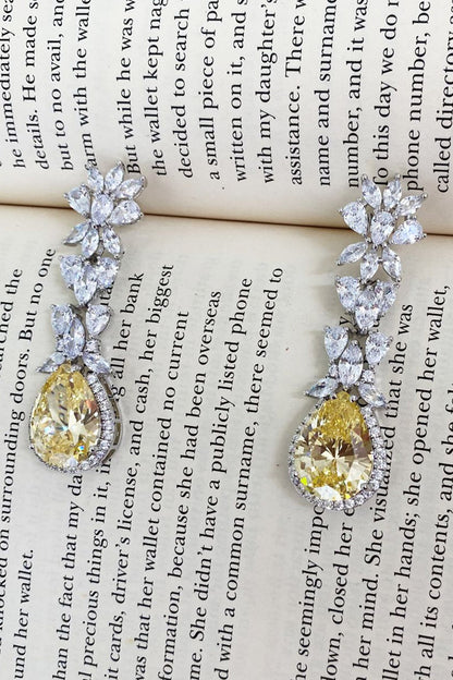 Citrine Elliptic Dimonte Necklace Set 