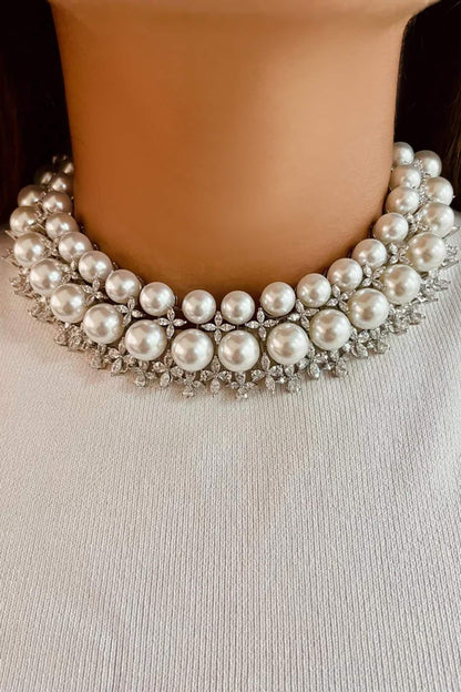 Pearly Dimonte Floret Necklace Set 