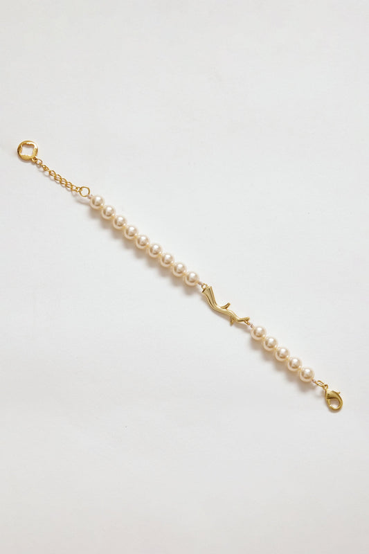 Mocha Abstract Carved Bracelet 