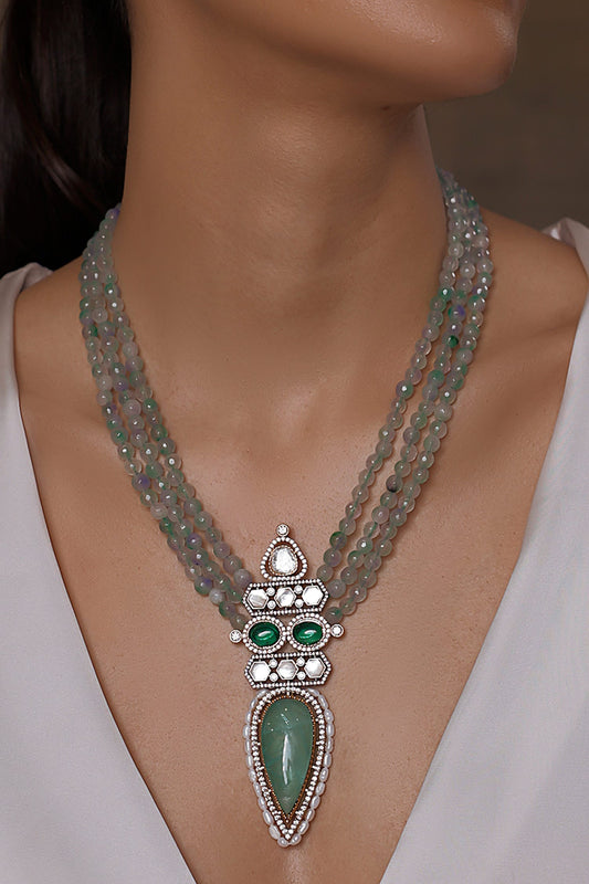 Tear Drop Shaped Pendant Necklace 