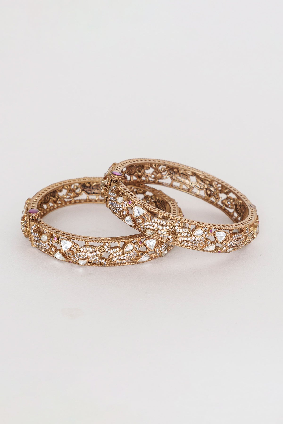 Moissanite Embellished Kada - Set of 2 