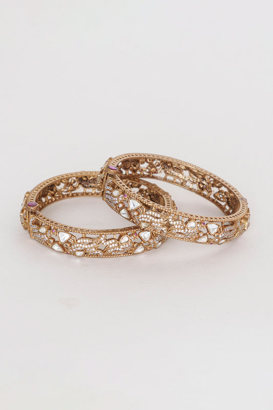 Moissanite Embellished Kada - Set of 2 