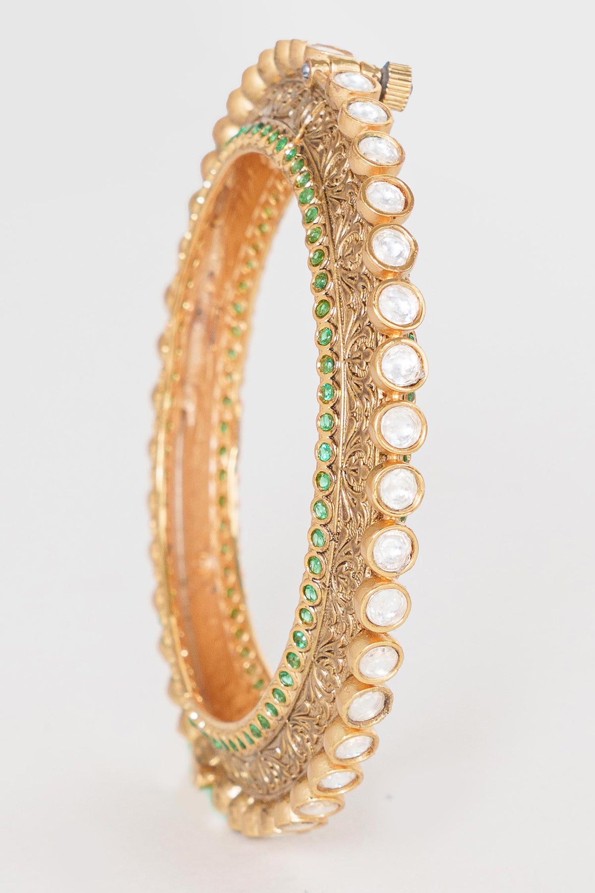 Kundan Polki Embellished Kada - Set of 2 