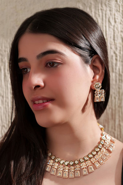 Polki Embellished Necklace Set 