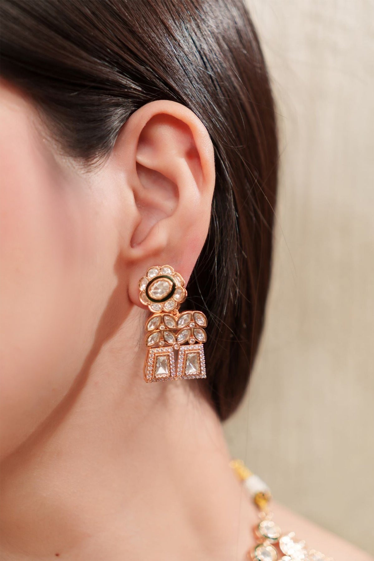 Polki Embellished Necklace Set 