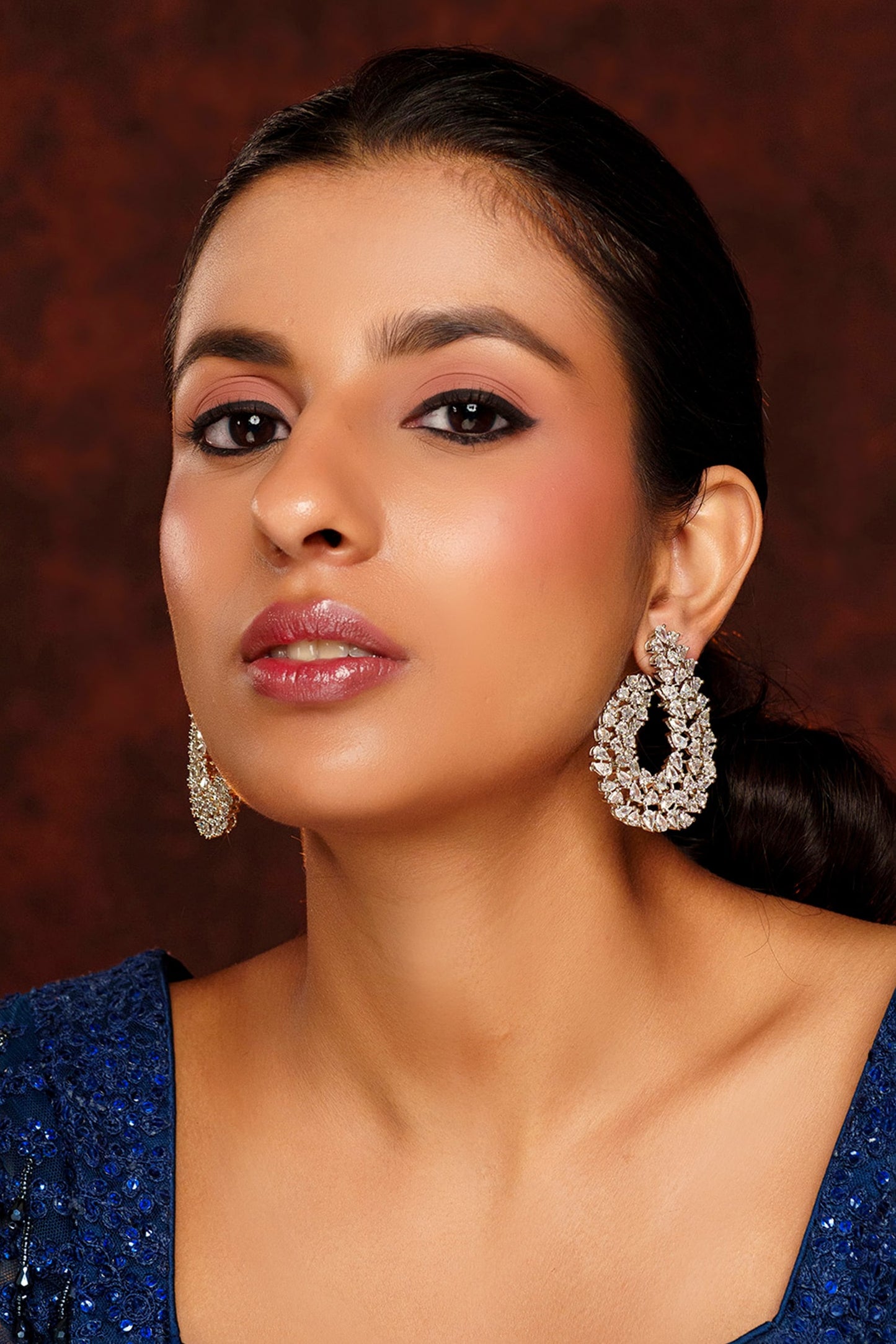 Diamond Embellished Earrings 