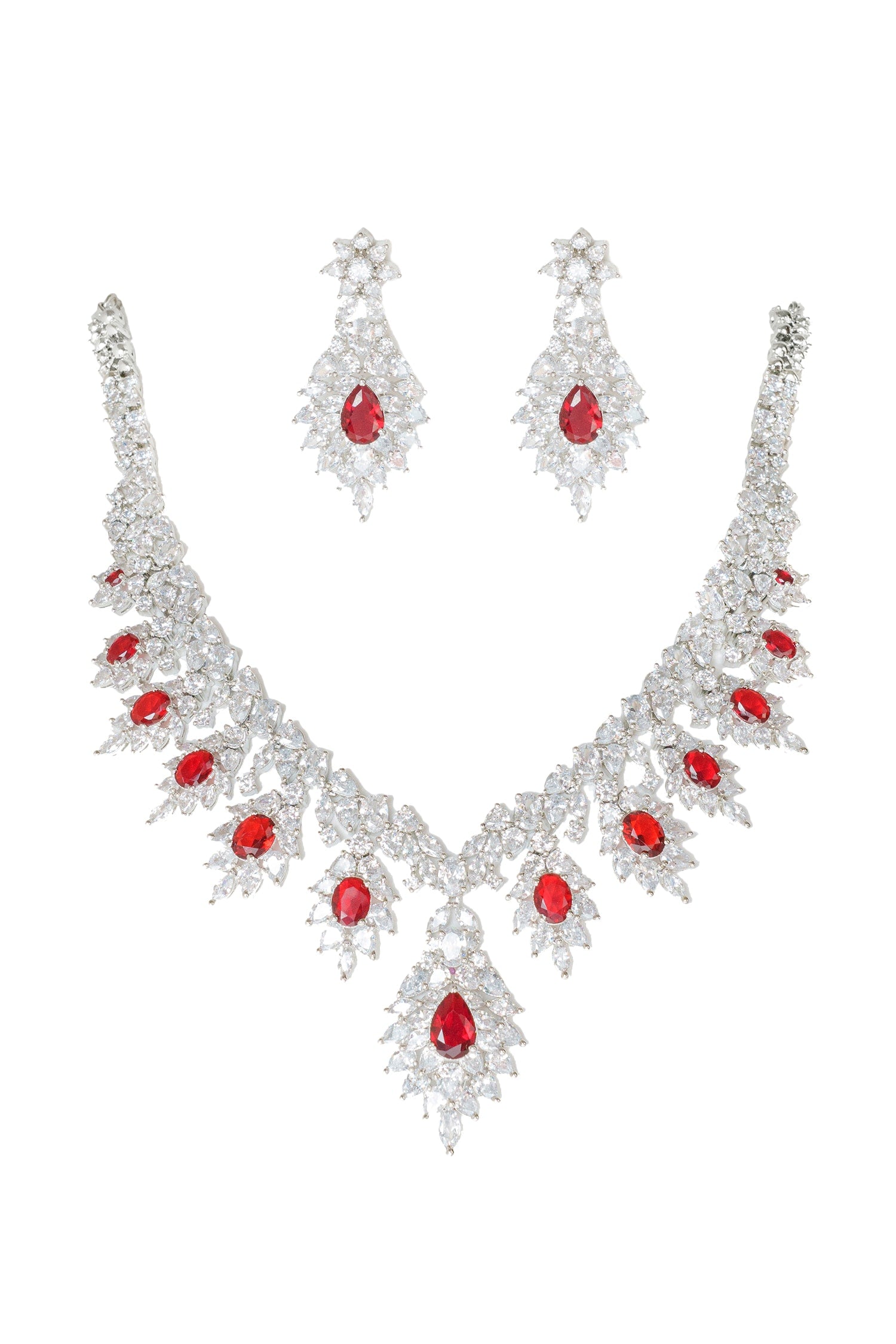 Diamond Embellished Necklace Set 