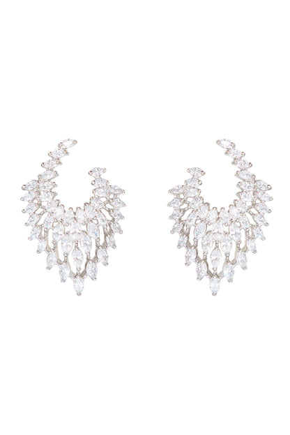 Diamond Embellished Statement Earrings 